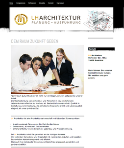 Web Design für  Architekten in Bielefeld. Design von colourform.